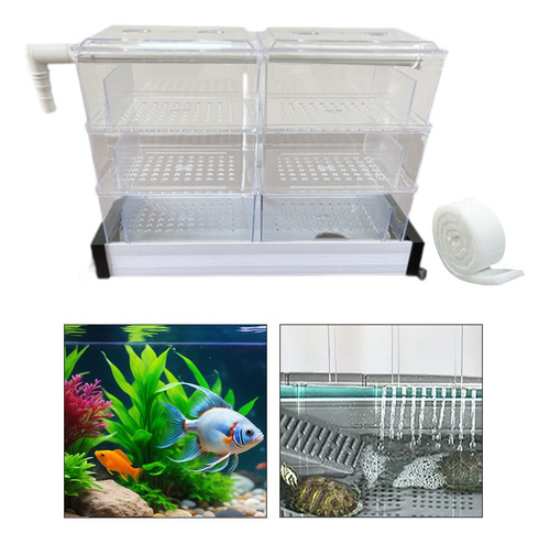 Caja De Desbordamiento Para Acuario De 3 Capas 6 Cajas