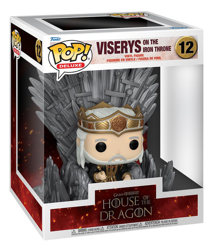 ¡funko Pop! ¡la Casa Del Dragón De Lujo Viserys On Throne!