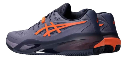 Zapatillas Asics Gel Resolution X Clay Gris Purpura Naranja