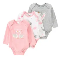 Comprar Pañaleros Set 3 Piezas Algodón Manga Larga Bebés Niño Niña
