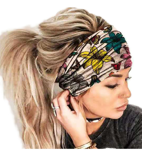 (paquete) Diadema Deportiva Para Correr, Estilo Boho Floral,