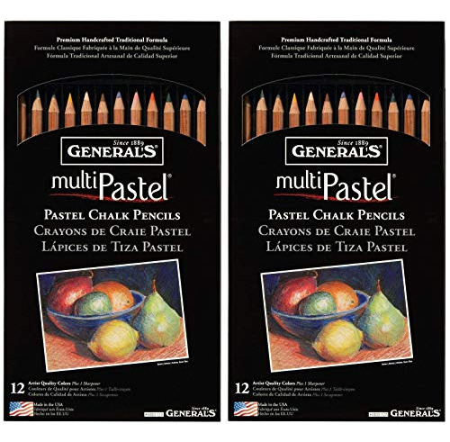 General Pencil 4400-12a - Lápices De Tiza Pastel, Colores Su