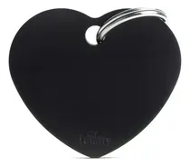 Comprar Chapita Identificadora De Mascotas Corazon G Grabado Color Corazon Negro Corazon Grande