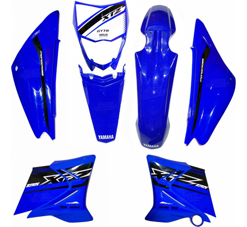 Kit Plástico Yamaha Xtz 125 2023 Azul Tipo Original 