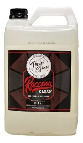 Apc Toxic Shine Raccoon Clean Limpiador Multi Uso Galon 4l