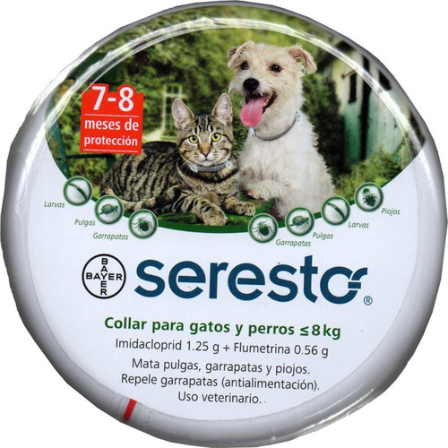2 X Collar Antiparasitos Seresto Perro/gato -8kg Pethome