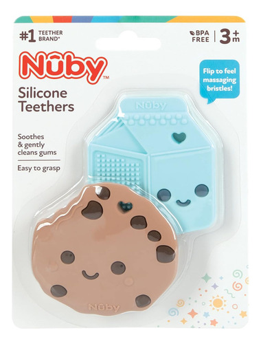 Mordedera Set De Dos Leche Y Galletas Nuby Silicon