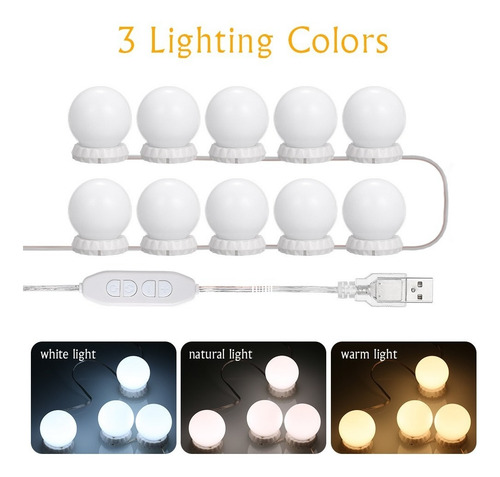 Focos Led De Lámpara Led Para Espejo De Maquillaje Premium A