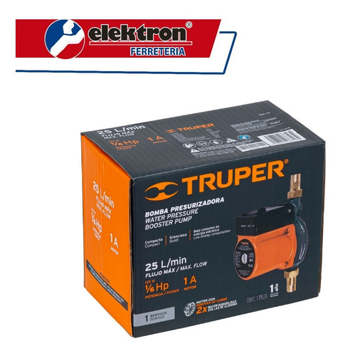 Imagen 2 de 5 de Bomba De Agua Con Presurizador 1/6 Hp, Truper