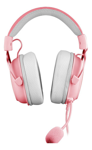 Headset Gamer Redragon Zeus X Rosa Rgb Rosa