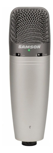 Micrófono Samson C03U Condensador Cardioide color plata