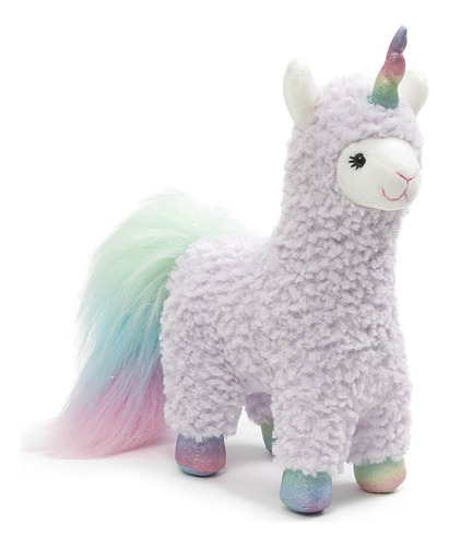 Peluche Llama Unicornio Gund Algodón De Azucar Para Niñas Color Multicolor