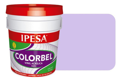 Pintura Vinílica Interior Galón 4lts Colorbel 3 Años Violeta