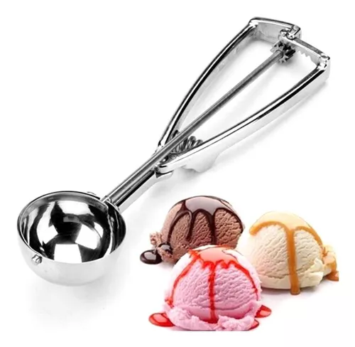 Cuchara para helado Cuchara para helado de acero inoxidable Cuchara para galletas Cuchara para helado Gatillo 4CM 