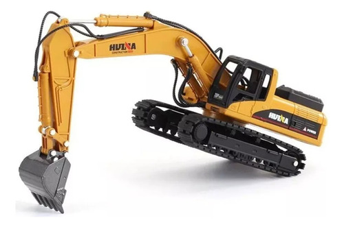 Excavadora De Pala 1710 Huina 1:50 Coleccionable Color Amarillo