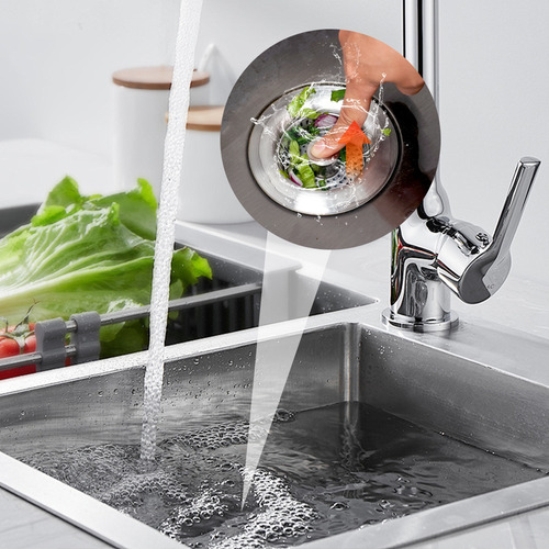 Colador De Fregadero De Cocina De Acero Inoxidable Con Núcle