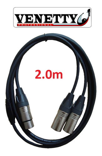 4 Piezas - Venetty Cable Xlr-hembra A (2) Xlr-macho 750-1720