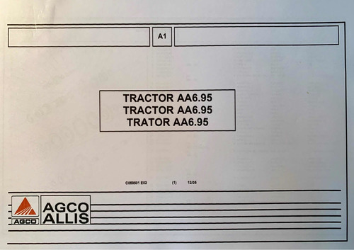 Manual De Repuestos Tractor Agco Allis A6.95