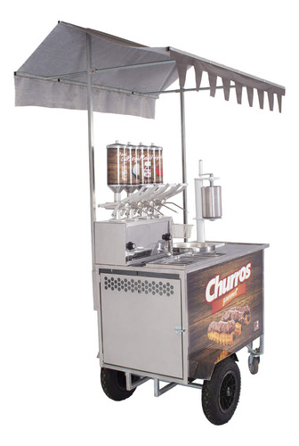 Carrinho Churros Gourmet C/ Fritad Resistência 4 Doceiras R2 Cor Sem Cor