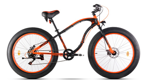 Bicicleta Fat Bike Aurora Bacota Color Negro/Naranja