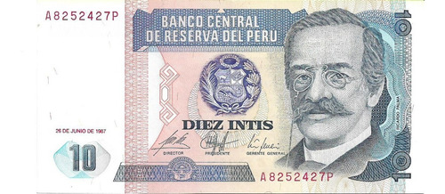 Peru. 10 Intis. 1987. Pick 129. Unc S/c