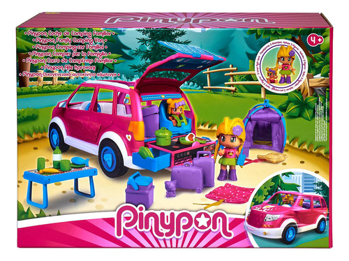 Imagen 2 de 6 de Pinypon Coche De Camping +2 Figuras Y Accesorios -original