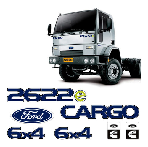 Kit Adesivos Caminhão Ford Cargo 2622e Grande Resinado