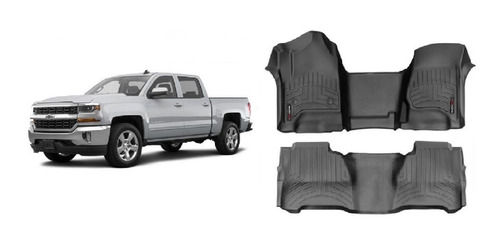 Pisos Weathertech Corridos Para Silverado 2016/2019 4 Ptas