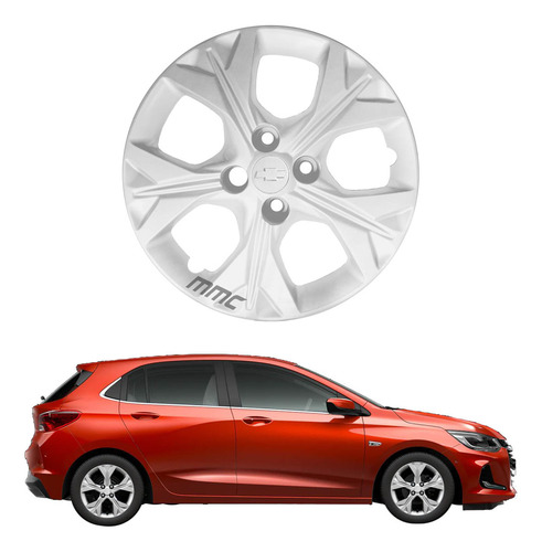 4x Calota Onix 2020 A 2025 Aro 14 Prata 378cb