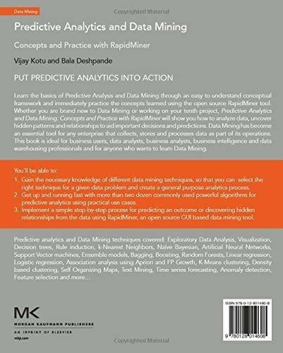 Predictive Analytics And Data Mining Concepts And..., de Kotu, Vijay. Editorial Morgan Kaufmann en inglés