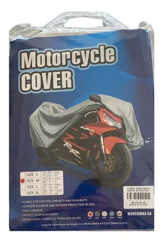 Funda Cubre Moto Motorcycle Plata Impermeable Zeta Motos