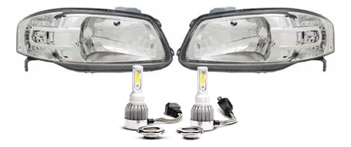 Juego Opticas Vw Gol Power 2006 2007 2008 Crom + Cree Led