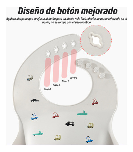 Baberos Para Bebe Ajustable Con Recogedor De Comida