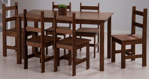 Juego De Comedor 6 Sillas Madera Maciza Envio Gratis