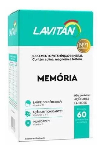 Vitaminas Para La Memoria  Vitamínico-mineral 60 Comprimidos