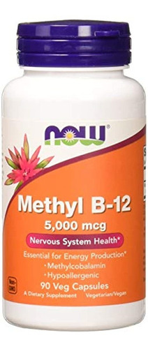 Suplementos Now Methyl B-12 5000 Mcg, Metilcobalamina, Hipoa