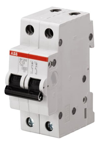 Abb 2cds212001r0044 Sh202-c4 Interruptor 2p 4 A