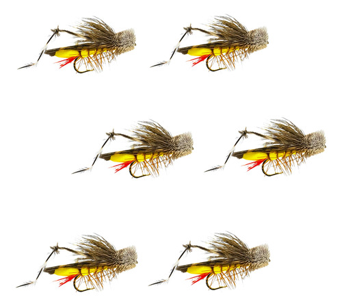 Thor Outdoor Dave's Hopper 6 Pc Topwater Fly Fishing Set Mos