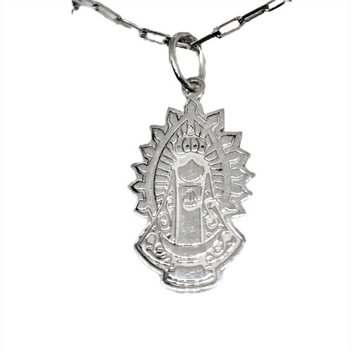 Conjunto Medalla Virgen De Lujan Plata 925 Garantia Y Envio