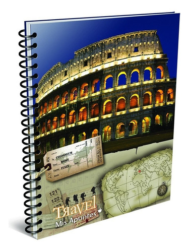Cuaderno 16x21 Mis Apuntes Travel X80 Hojas Cuadriculado