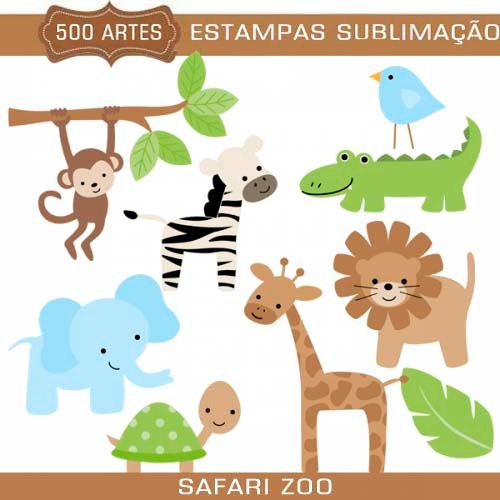 Pacote Artes Safari Zoo Bichinhos Animais Imagens Png Jpg