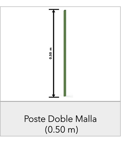 Poste Doble Malla (0.50 M)