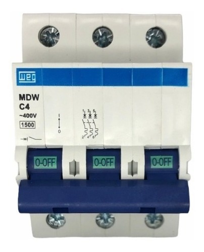 Mini-interruptor Termomagnetico 3polos - 4a Mdw-c4-3