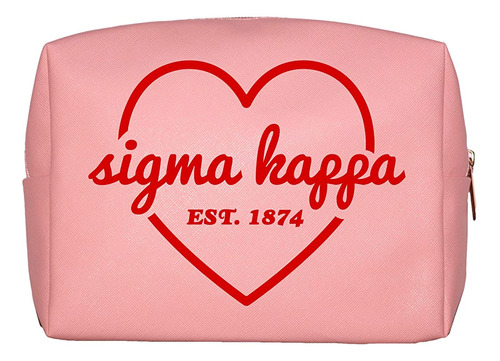 ~? Sigma Kappa Sorority Bolsa De Maquillaje Rosa