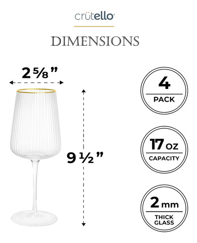 Cueras De Vino Modernas De Crutello - Veltalina Estriada Úni