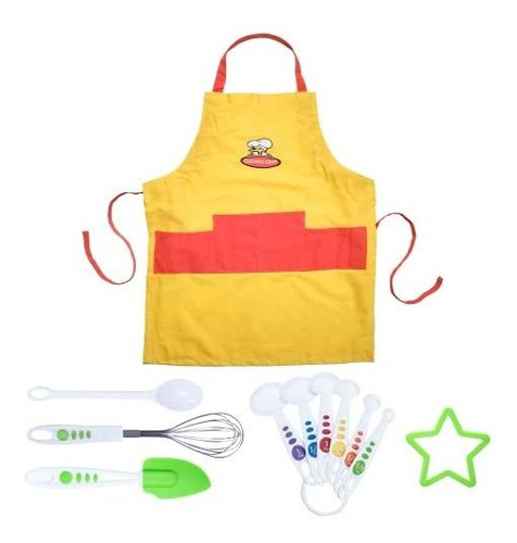 Chef De Curiosidad Infantil 11-pieceyellow Y Kit De Naranja 