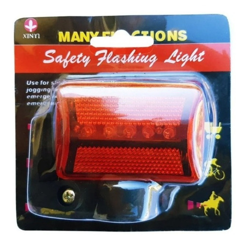 Imagem 9 de 9 de Lanterna Traseira Para Bike 5 Leds A Pilha Ep27393