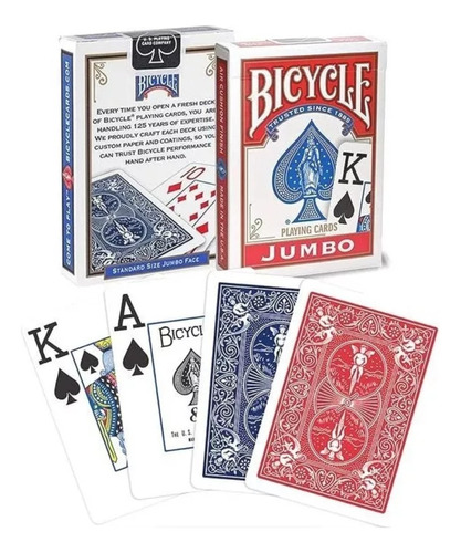 8 Barajas Poker Bycicle Jumbo 5 Rojas Y 3 Azules