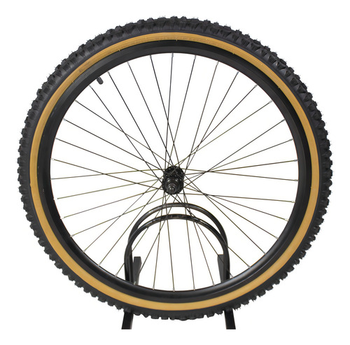 Neumático Kenda K816 con llanta de 26 x 1.95 pulgadas con banda amarilla y cable para bicicleta, color negro