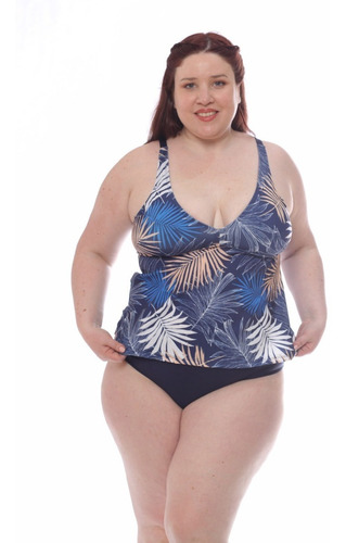 Imagen 3 de 10 de Malla Tankini Talle Grande Mujer Art 203